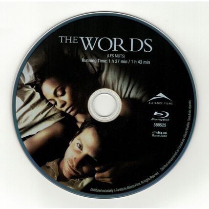 The Words (Blu-ray disc) 2012 Bradley Cooper, Dennis Quaid, Olivia Wilde