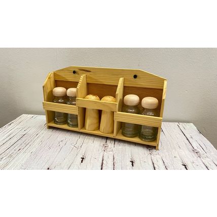 Vintage Spice Rack, Wall hanging, Handmade Home decor, Curio Display, Knick Knck