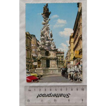 old colour postcard Vienna, Graben mit Pestsaule