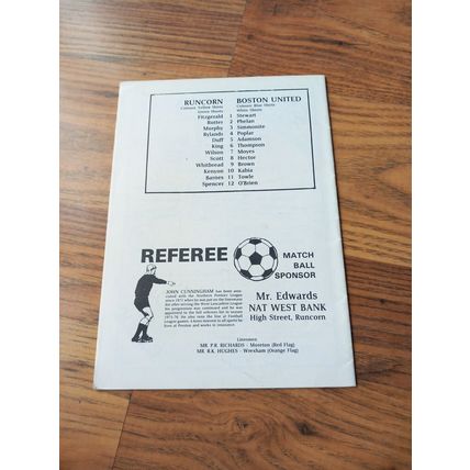 1978/79 Runcorn vs Boston United - Northern League * FREE P&P *