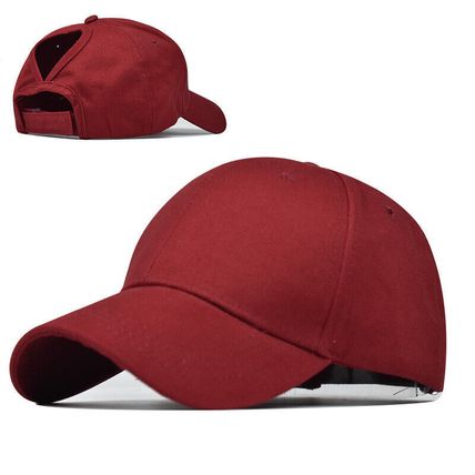 High Bun Hat Cotton Summer Sun Sport Snapback Ponytail Baseball Cap Ladies