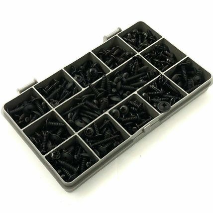 6g 8g 10g BLACK PASSIVATED POZI FLANGE SELF TAPPING PANEL SCREWS