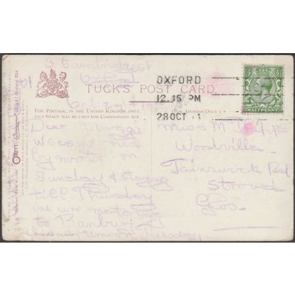 Brasenose College, Oxford, Oxfordshire, 1913 - Tuck's Oilette Postcard