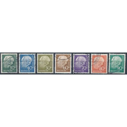 President Heuss - West Germany 1957 - F H - MiNr 259/65