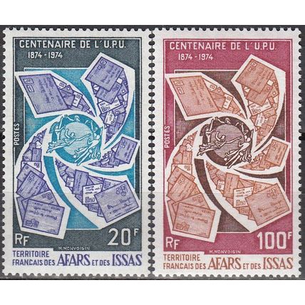 Afars & Issas 1974 Michel 106 - 107 Neuf ** Cote (2005) 7.00 € 100 Ans UPU