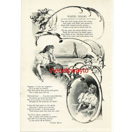 Waking Dreams, Illustrated Poetry, Violet Hunt, Book Illustration (Print), 1896