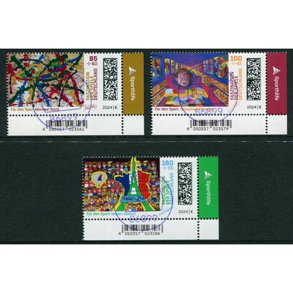 GERMANY 2024: FOR SPORT SEMI-POSTALS - CTO FULL GUM SET OF THREE (G19)