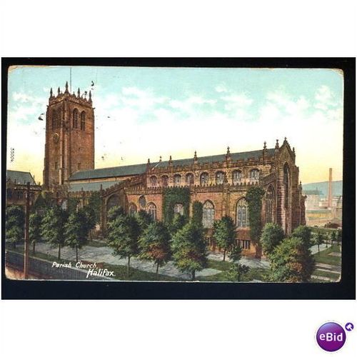 Yorkshire HALIFAX Parish Church Postcard by HM (133)