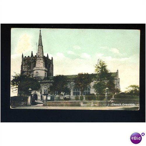 Lancashire ORMSKIRK Church Postcard by Harrop's (243)