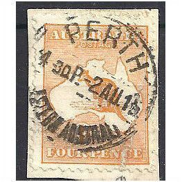 Australia 1913 SG6 4d Orange Fine Used On Piece ..