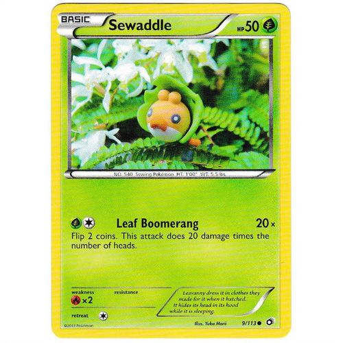 Pokemon B&W Legendary Treasures - #9/113 - Sewaddle