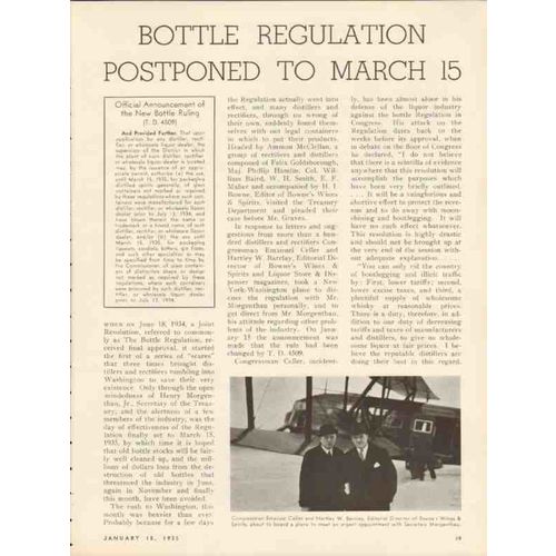 bottle regulation 1935 postponed to march 15 whiskey vintage article