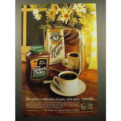 1986 Taster's Choice Coffee Ad - Pure, Rich Taste