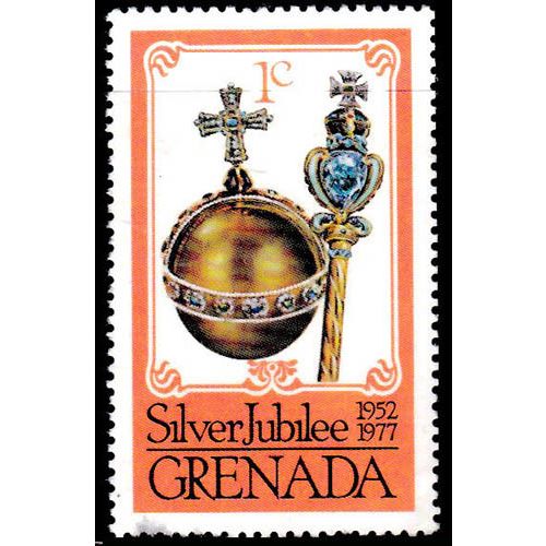 Grenada 1977 Silver Jubilee 1c MNH Stamp
