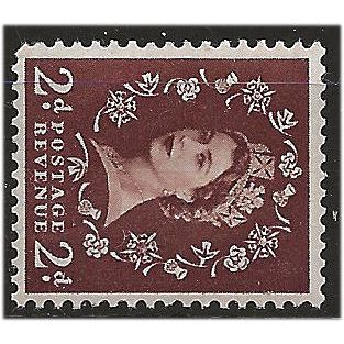 1952 SG518a 2d Red-Brown Wilding Wmk Tudor Crown Sideways Unmounted Mint.. .