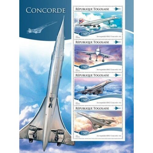 TOGO 2015 SHEET MNH CONCORDE PLANES AVIATION AVIONES AVIACION 1