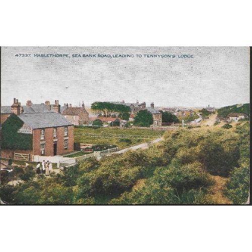 Mablethorpe, Lincolnshire - Sea Bank Road, Tennysons Lodge - postcard c.1920s