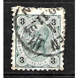 AUSTRIA 1890 SG 81 3 K GREEN FINE USED