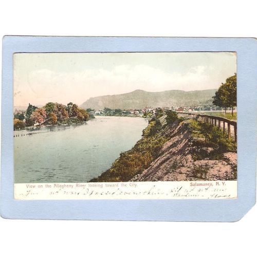 New York Salamanca View On The Alleghany River Looking Toward The City ny_~659