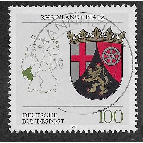 GER 1993 100pf 'RHEINLAND PFALZ' FINE USED (EBID62-963)
