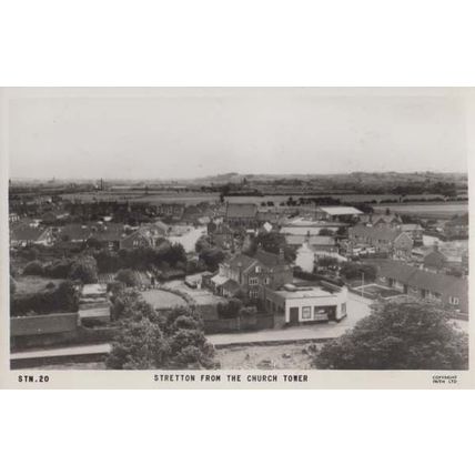 Stretton Cambridge Cambs Village Birds Eye Vintage Real Photo Postcard
