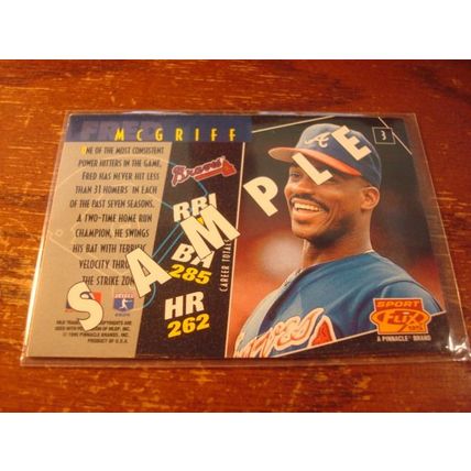 1995 Sport Flix, Sample, FRED McGRIFF, Braves, #3