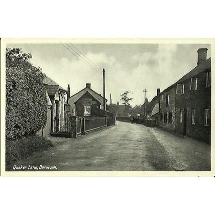 Suffolk BARDWELL Quaker Lane Postcard (10924)