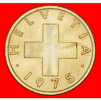 Ⰶ WHEAT (1948-2006): SWITZERLAND ★ 1 RAPPEN 1975! DIES II+C★LOW START★NO RESERVE