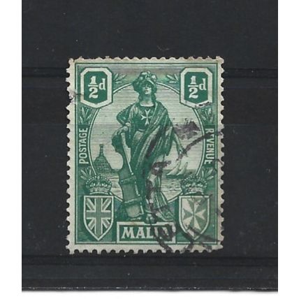 Malta.SG124 1/2d Green.Fine Used.Apr25y