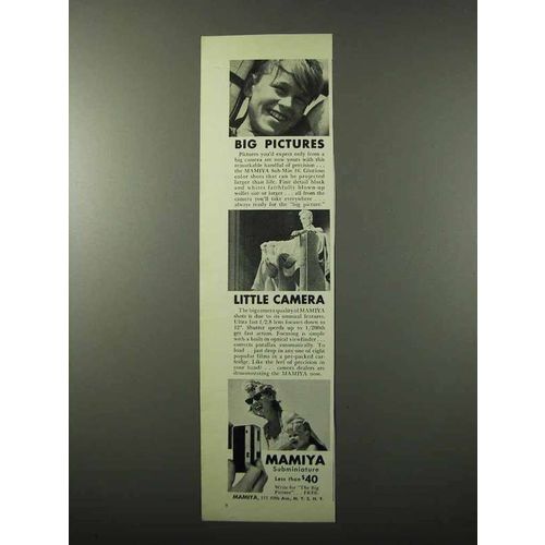 1961 Mamiya 16 Camera Ad - Big Pictures