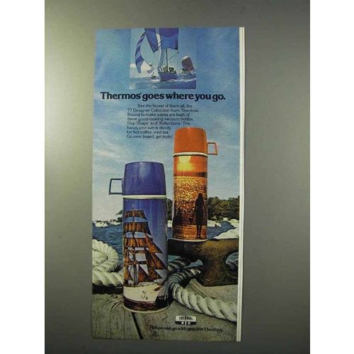 1977 Thermos Ship Shape & Reflections Vacuum Bottles Ad