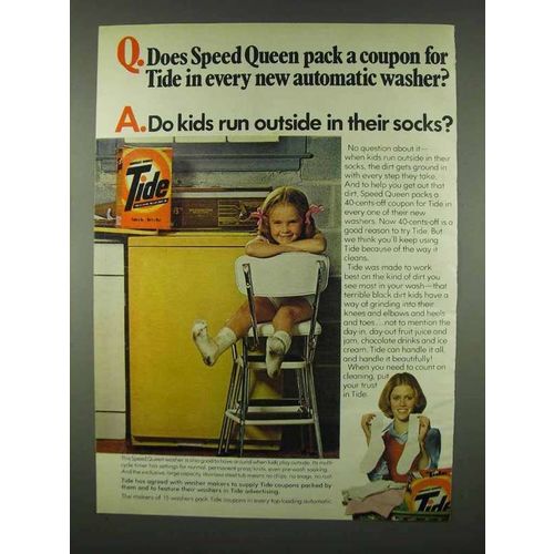 1978 Tide Detergent Ad - Speed Queen Pack Coupon
