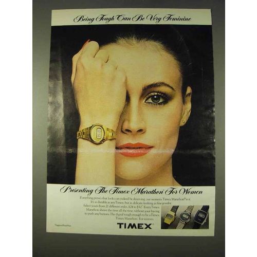 1978 Timex Marathon Watch Ad - Being Tough Feminine