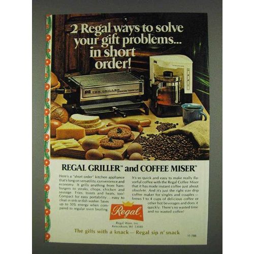 1978 Regal Griller and Coffee Miser Ad