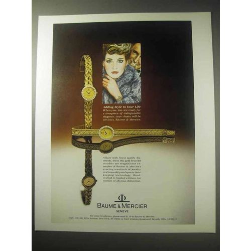 1985 Baume & Mercier Watches Ad - Style