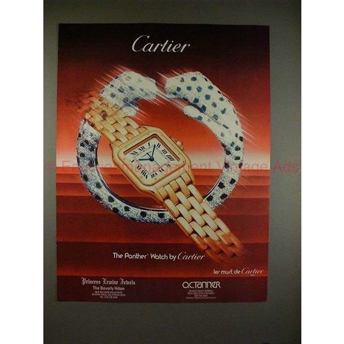 1985 Cartier Panther Watch Ad - Le Must de Cartier!!
