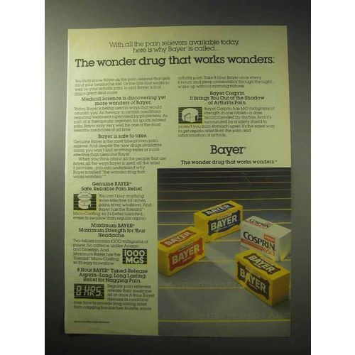 1985 Bayer Aspirin Ad - Works Wonders