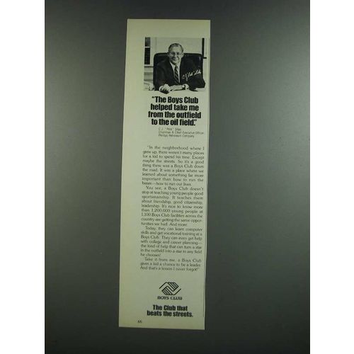 1986 Boys Club Ad - From The Outfield to the Oil Field