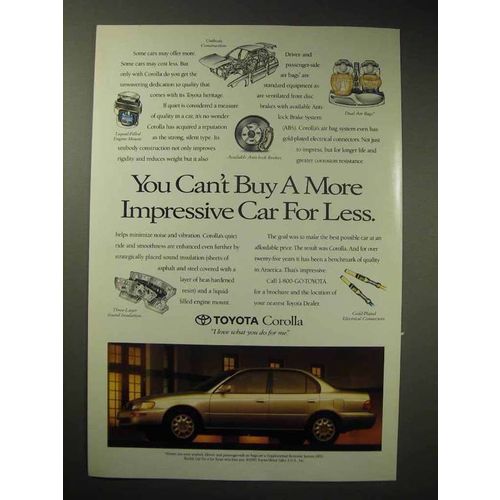 1994 Toyota Corolla Car Ad - More Impressive