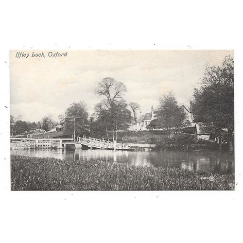 NICE PRINTED POSTCARD OF IFFLEY LOCK OXFORD (2389)