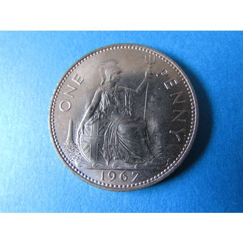 1967 QUEEN ELIZABETH II ONE PENNY FREE POST. AAG