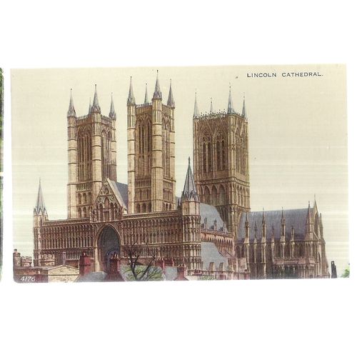 LINCOLN CATHEDRAL.. unused vintage postcard by Valentine (a) =