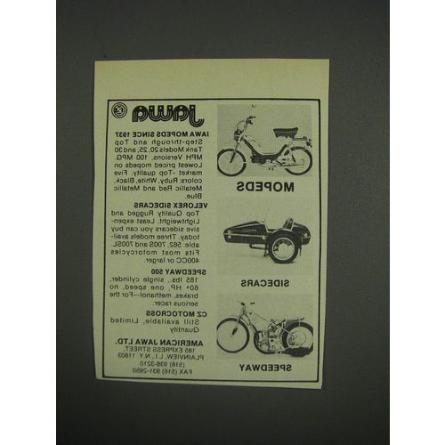 1990 Jawa Mopeds, Sidecars and Speedway Ad - Rare Misprint