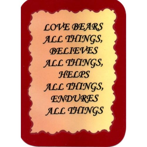 1107 Inspirational Christian Refrigerator Magnet Love Bears Believes All Things