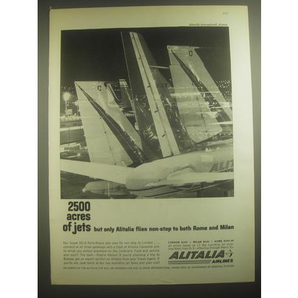 1962 Alitalia Airlines Ad - 2500 acres of jets