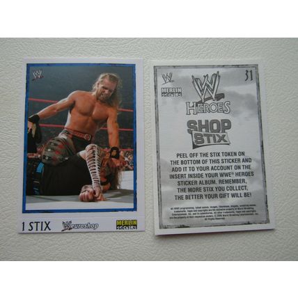 Topps - Merlin 2008 WWE Heroes Wresting Stickers 1-216 & P1-P15 Variants (EB2)