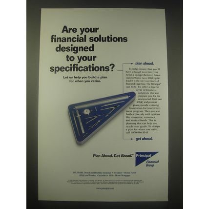 1999 Principal Financial Group Advertisement - Are financial solutions designed