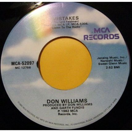 Don Williams-Mistakes / Fool. Fool Heart-45rpm-1982-EX