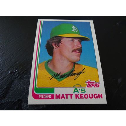 1982 Topps Card # 087A Matt Keough Excellent-Mint (6) Oakland Athletics