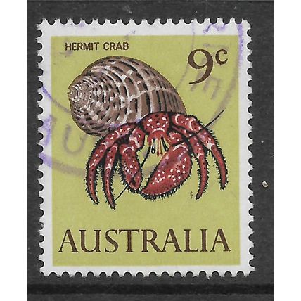AUSTRALIA 1966 9c HERMIT CRAB SG 390 FINE USED#